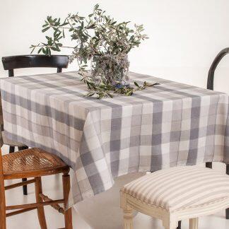 Melinen Home ΤΡΑΠΕΖΟΜΑΝΤΗΛΟ ΛΟΝΕΤΑ ΜΑΚΡΟΣΤΕΝΟ OLIVIE GREY 135Χ180