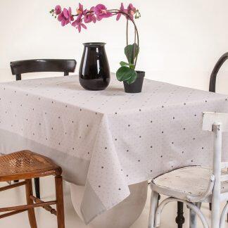 Melinen Home ΤΡΑΠΕΖΟΜΑΝΤΗΛΟ ΛΟΝΕΤΑ ΜΑΚΡΟΣΤΕΝΟ TIFFANY GREY 135Χ180