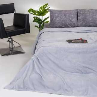 Melinen Home ΚΟΥΒΕΡΤΑ FLANNEL ΥΠΕΡΔΙΠΛΗ TOKYO LIGHT GREY