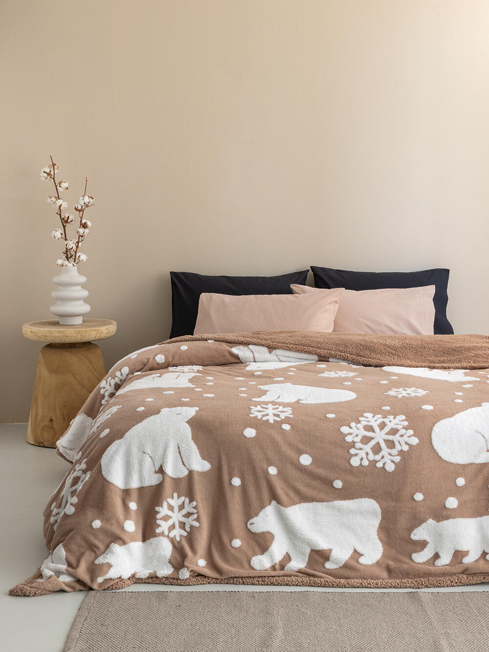 Palamaiki Κουβέρτα Fleece 220x240 POLO BEIGE Ροζ