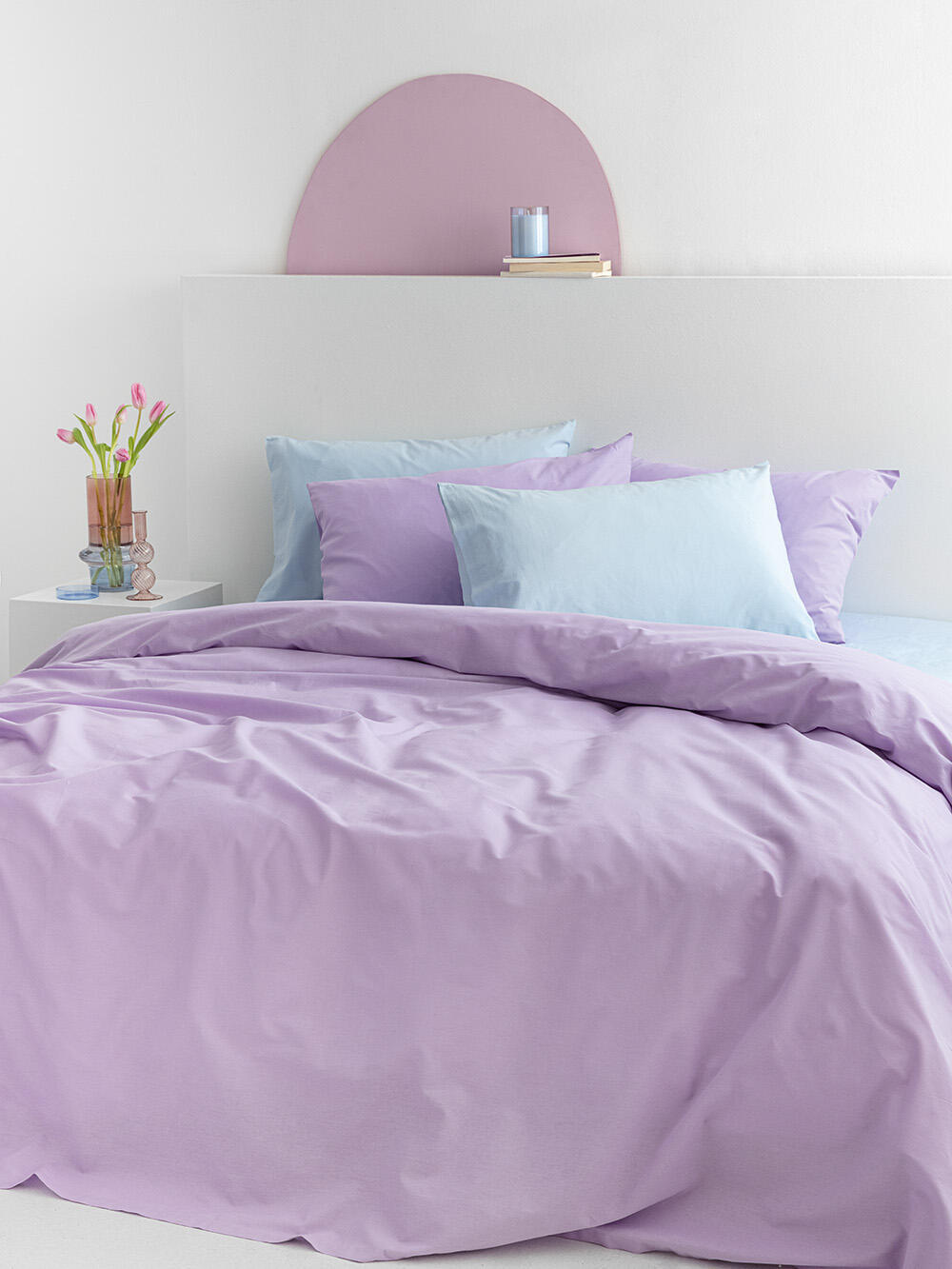 Palamaiki Σεντόνι Υπέρδιπλο Mix & Match ETOILE LAVENDER Με Λάστιχο Μωβ