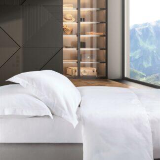 Makis Tselios Home GENOVA WHITE3 ΣΕΤ ΘΗΚΗ Υ/Δ 220Χ240  2*50X70CM 220TC100% COTTON SATIN