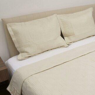 Sunshine Κουβερλί Percale κεντητό Beige Υπέρδιπλο (220x240) - Σετ κουβερλί κεντητό από ύφασμα 100% βαμβακερο περκάλι.