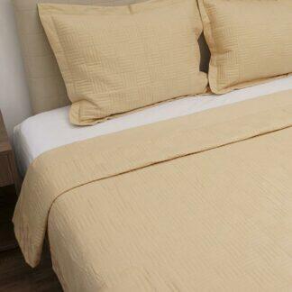 Sunshine Κουβερλί Percale κεντητό Cream Υπέρδιπλο (220x240) - Σετ κουβερλί κεντητό από ύφασμα 100% βαμβακερο περκάλι.