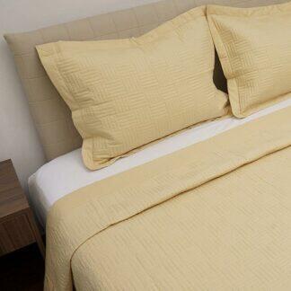 Sunshine Κουβερλί Percale κεντητό Yellow Υπέρδιπλο (220x240) - Σετ κουβερλί κεντητό από ύφασμα 100% βαμβακερο περκάλι.