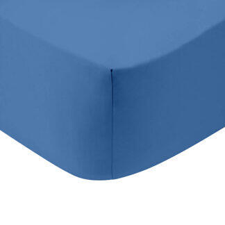 Sunshine Κατωσέντονο Cotton Feelings με λάστιχο 104 Blue Ημίδιπλο (120x200+30) - Κατωσέντονο μεμονωμένο βαμβακερό 100% σε μεγάλη ποικιλία χρωμάτων.