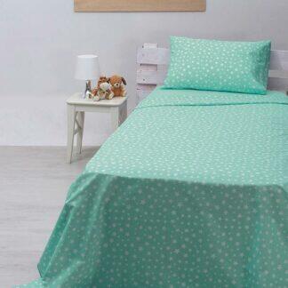 Sunshine Σετ Σεντόνια cotton feelings 22 Aqua Μονό (165x270) - Σετ σεντόνια βαμβακερά 100%, με λάστιχο ή χωρίς, σε μεγάλη ποικιλία χρωμάτων και σχεδίων.