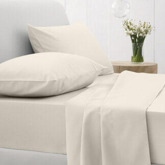 Sunshine Σετ Σεντόνια Cotton Feelings 108 Ecru Διπλό με λάστιχο (150x205+30) - Σετ σεντόνια βαμβακερά 100% σε μεγάλη ποικιλία χρωμάτων και σχεδίων.