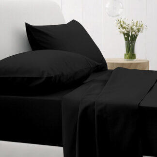 Sunshine Σετ Σεντόνια Cotton Feelings 111 Black Διπλό (200x270) - Σετ σεντόνια βαμβακερά 100% σε μεγάλη ποικιλία χρωμάτων και σχεδίων.