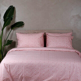 Sunshine Σετ Σεντόνια Cotton Feelings 2042 Pink Υπέρδιπλο (235x270) - Σετ σεντόνια βαμβακερά 100% σε μεγάλη ποικιλία χρωμάτων και σχεδίων.