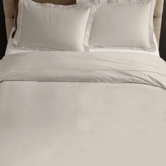 Sunshine Σετ Σεντόνια Satin μονόχρωμα Beige King Size (270x280) - Σετ σεντόνια King Size, βαμβακοσατέν 100% με μαξιλαροθήκες oxford.