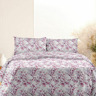 Sunshine Σετ Σεντόνια Flannel 932 Lila Μονό (160x260) - Σετ σεντόνια βαμβακερά 100% σε μεγάλη ποικιλία χρωμάτων και σχεδίων για να ανανεώσετε το υπνοδωμάτιό σας.