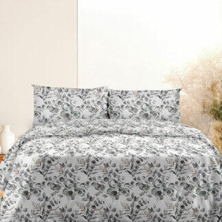 Sunshine Σετ Σεντόνια Flannel 932 Grey Μονό (160x260) - Σετ σεντόνια βαμβακερά 100% σε μεγάλη ποικιλία χρωμάτων και σχεδίων για να ανανεώσετε το υπνοδωμάτιό σας.