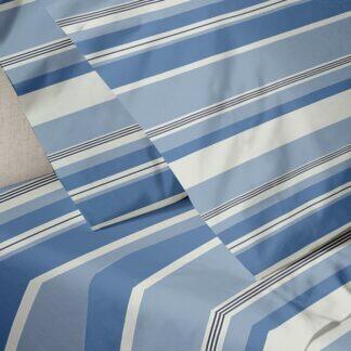 Sunshine Σετ Σεντόνια Menta Εμπριμέ 550 Blue Διπλό (200x250) - Σετ σεντόνια από σύμμεικτο βαμβάκι, σε φλοραλ σχέδιο.