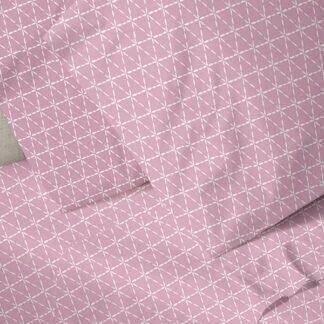 Sunshine Σετ Σεντόνια Menta Εμπριμέ 940 Pink Υπέρδιπλο (220x250) - Σετ σεντόνια από σύμμεικτο βαμβάκι, σε γεωμετρικό σχέδιο.