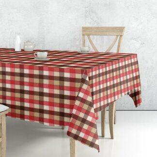 Sunshine Τραπεζομάντηλο 6997 Red 140x140 - Τραπεζομάντηλο χρωματιστο με καρό μοτίβο, από σύμμεικτο βαμβάκι.