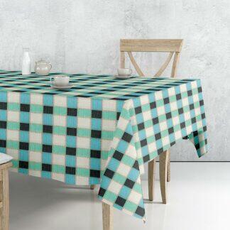 Sunshine Τραπεζομάντηλο 5452 Blue 140x140 - Τραπεζομάντηλο χρωματιστο με καρό μοτίβο, από σύμμεικτο βαμβάκι.