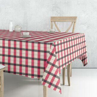 Sunshine Τραπεζομάντηλο 5452 Red 140x140 - Τραπεζομάντηλο χρωματιστο με καρό μοτίβο, από σύμμεικτο βαμβάκι.