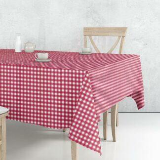 Sunshine Τραπεζομάντηλο 5467 Red 140x140 - Τραπεζομάντηλο χρωματιστο με καρό μοτίβο, από σύμμεικτο βαμβάκι.