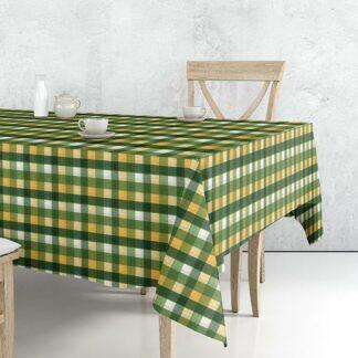 Sunshine Τραπεζομάντηλο 6997 Green 140x140 - Τραπεζομάντηλο χρωματιστο με καρό μοτίβο, από σύμμεικτο βαμβάκι.