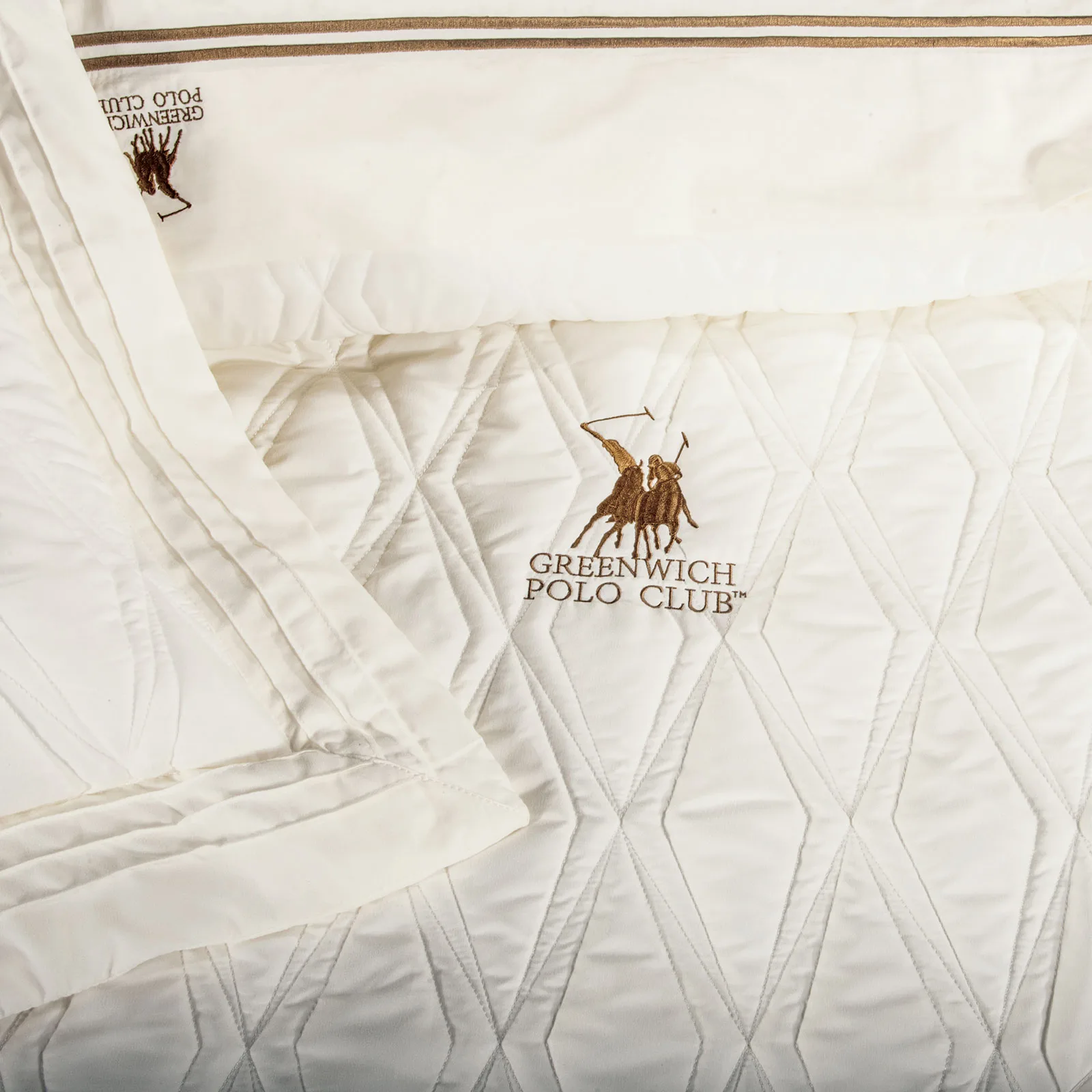 Greenwich Polo Club Κουβερλι Υπερδιπλο Σετ 2159 Κρεμ Κρεμ - Image 11