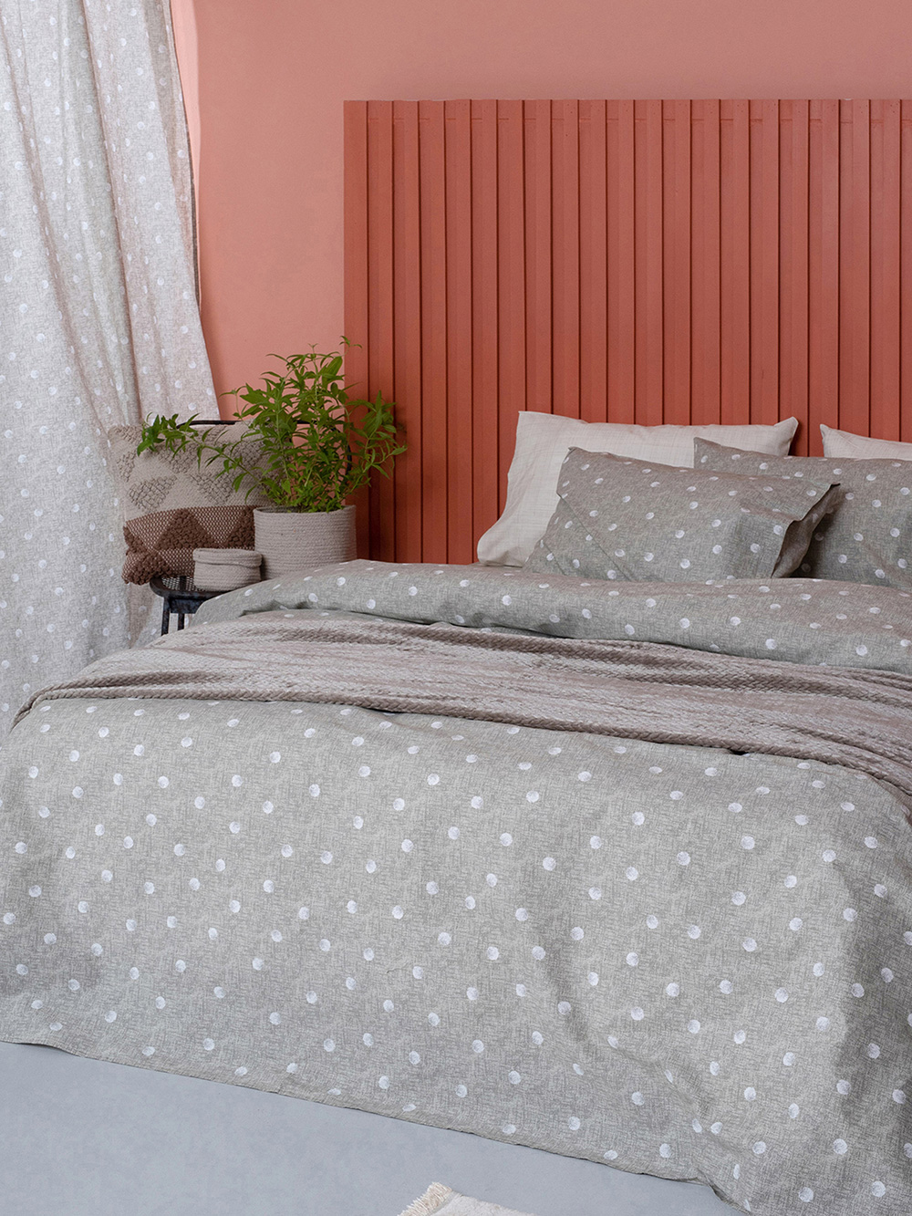 Palamaiki Σετ Υπέρδιπλα Σεντόνια Fleck 240x260 FLECK GREY Γκρι