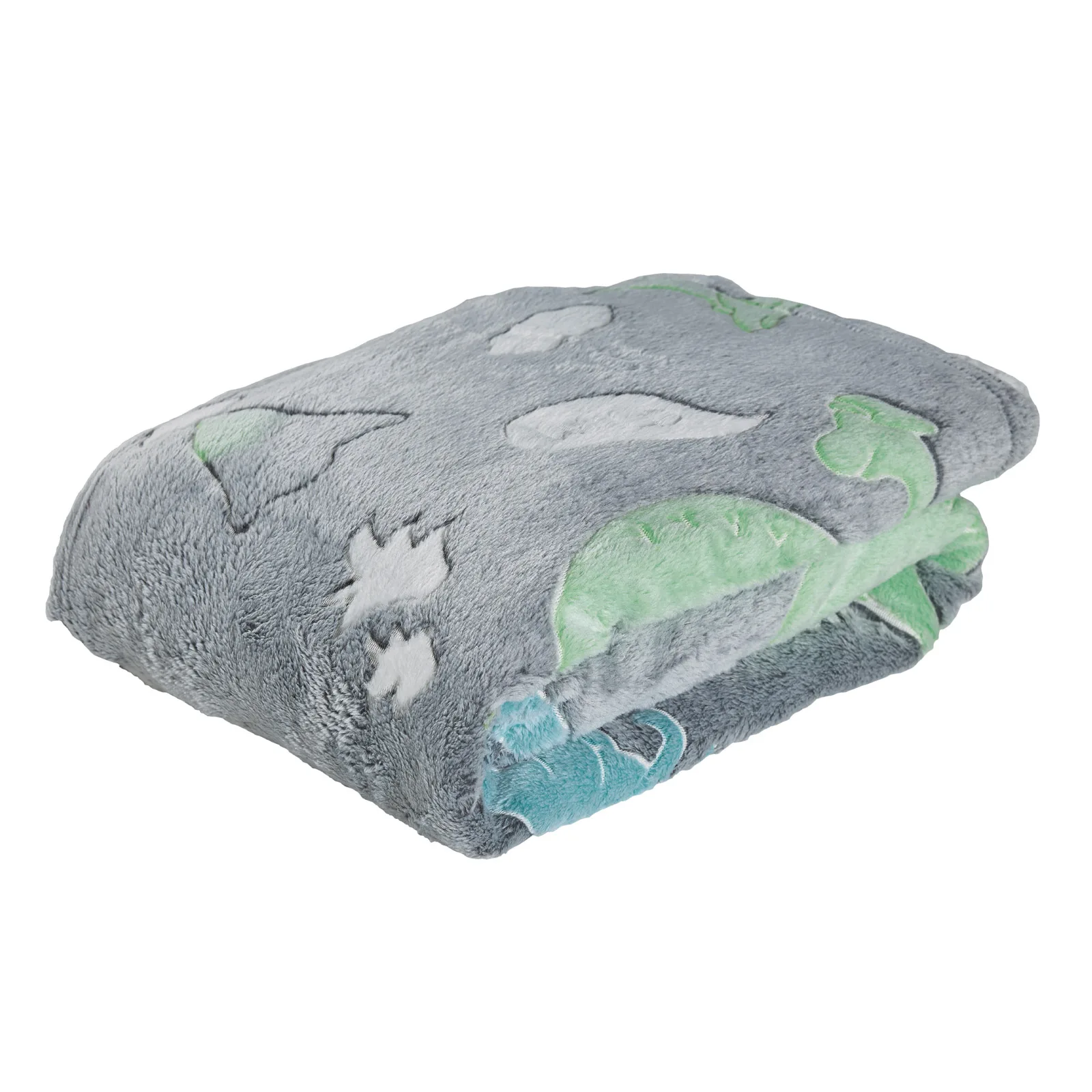 Das Baby Κουβερτα Fleece 80X110 Relax 4865 Γκρι - Μπλε - Πρασινο Γκρι - Μπλε - Πρασινο - Image 4