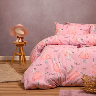 Melinen Home ΣΕΤ ΣΕΝΤΟΝΙΑ ΦΑΝΕΛΕΝΙΑ ΜΟΝΑ BALLET PINK (170X260) WINTER LINE KIDS