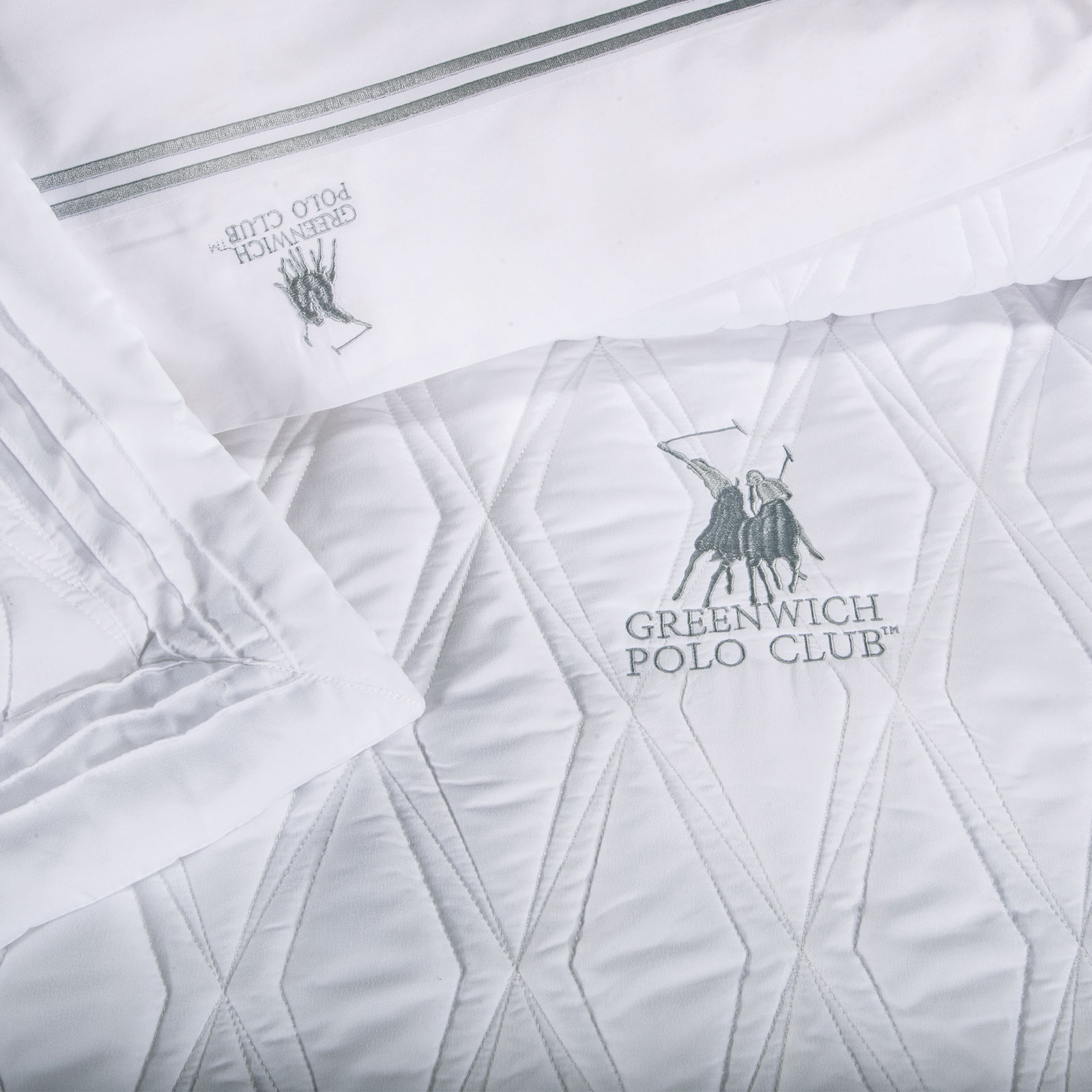 Greenwich Polo Club Κουβερλι Υπερδιπλο Σετ 2158 Λευκο Λευκο - Image 15