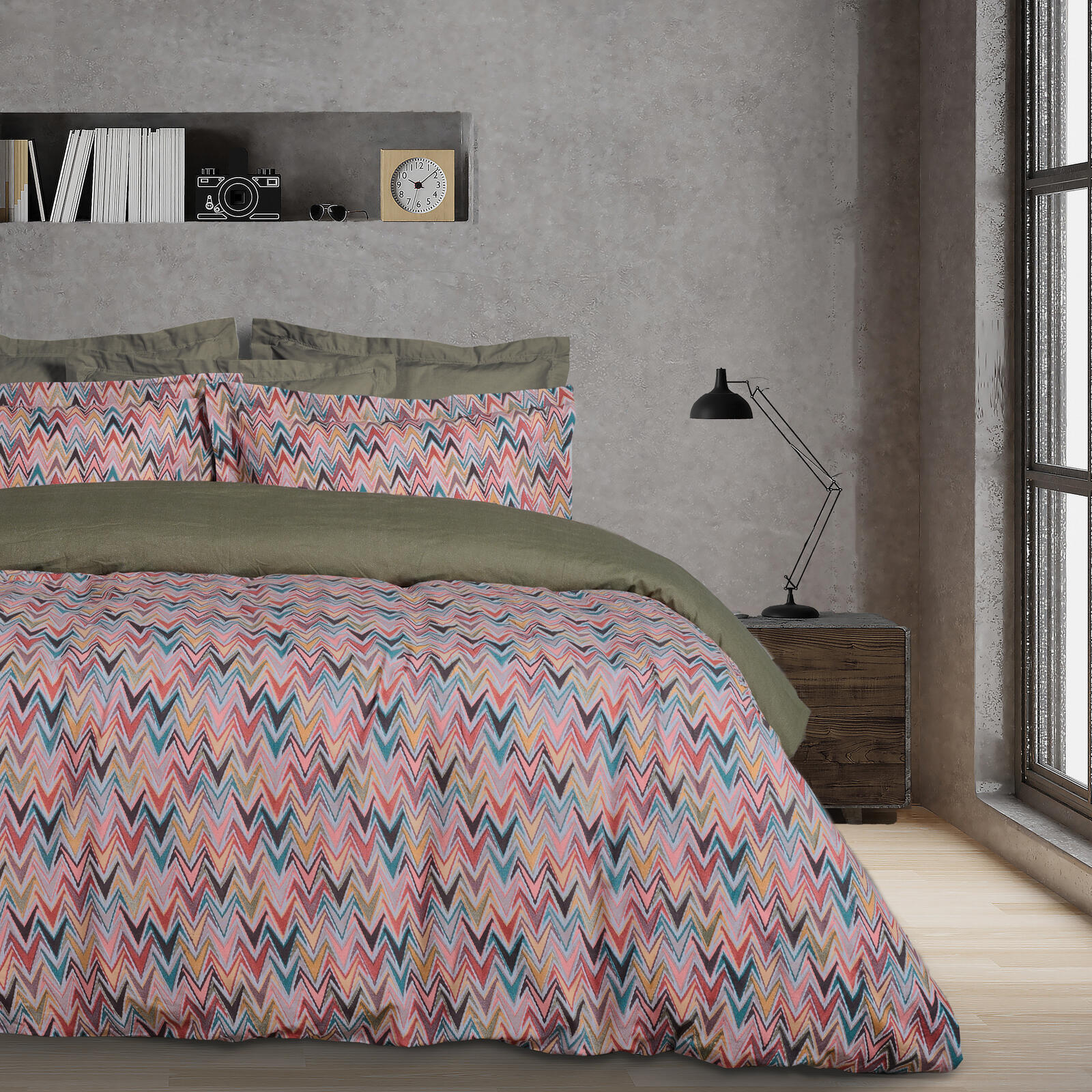 Das Home Σετ Παπλωματοθηκη Υπερδιπλη Casual 5425 Beige - Olive Beige - Olive