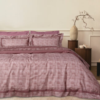 Das Home Παπλωματοθηκη Σετ Υπερδιπλη Executive 1687 Cream - Dark Rose Cream - Dark Rose