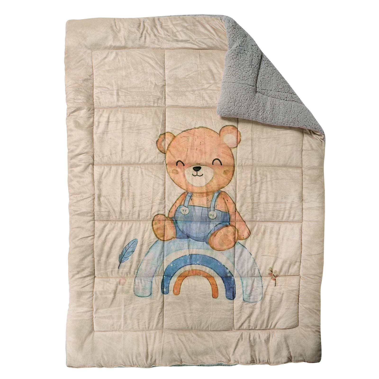Das Kids Κουβερτοπαπλωμα 160Χ220 4925 Beige - Grey Beige - Grey - Image 2