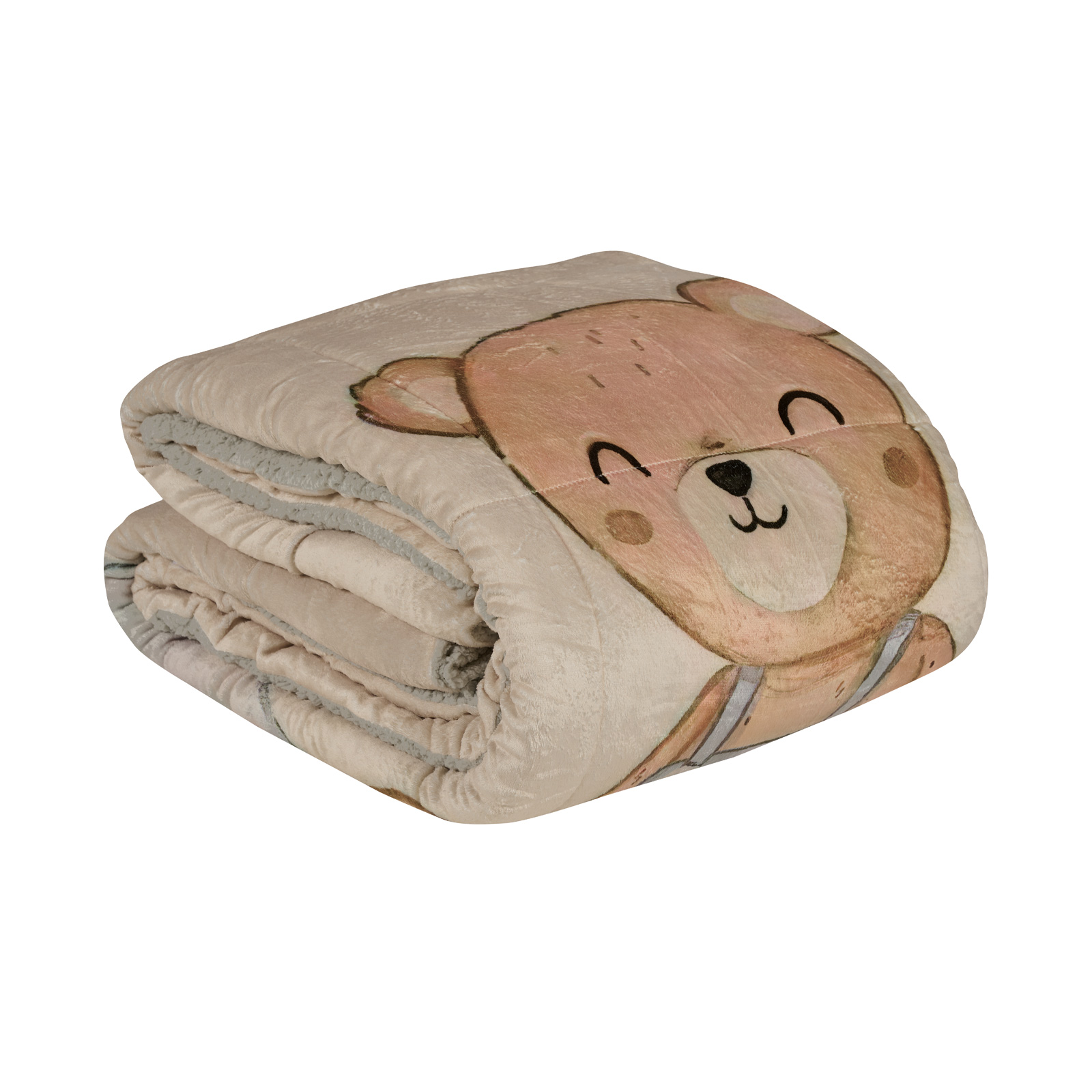 Das Kids Κουβερτοπαπλωμα 160Χ220 4925 Beige - Grey Beige - Grey - Image 3