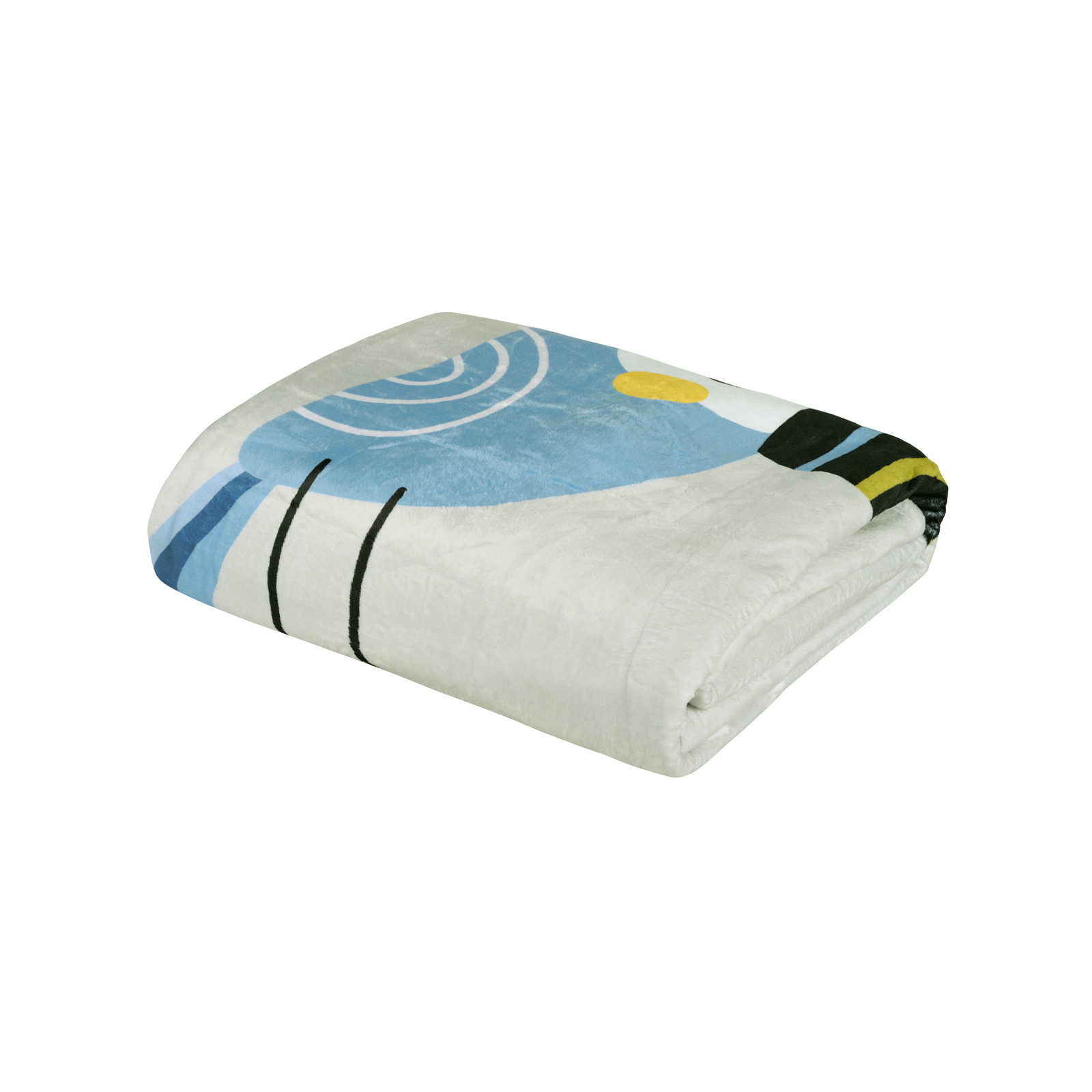 Das Baby Κουβερτα Fleece 80X110 Baby Fun 4914 Blue - Grey - Mint Blue - Grey - Mint
