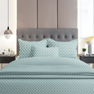 Sunshine Σετ Σεντόνια Flannel 530 Aqua Διπλό με λάστιχο (150x205+30) - Σετ σεντόνια βαμβακερά 100% σε μεγάλη ποικιλία χρωμάτων και σχεδίων για να ανανεώσετε το υπνοδωμάτιό σας.