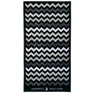 Greenwich Polo Club Πετσετα Θαλασσησ 90Χ180 4007 Black - Grey Black - Grey