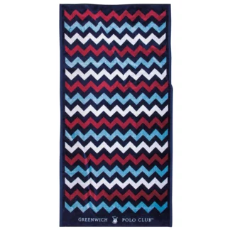 Greenwich Polo Club Πετσετα Θαλασσησ 90Χ180 4008 Blue - Red - White Blue - Red - White