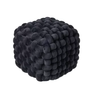 Das Home Διακοσμητικο Πουφ 43Χ43Χ40 2271 Black Black