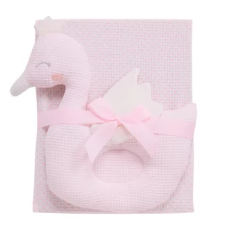 Das Baby Κουβερτα Πικε 75X100 Relax 4956 Pink - White Pink - White