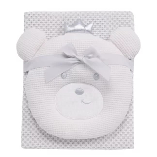 Das Baby Κουβερτα Πικε 75X100 Relax 4958 Grey - White Grey - White