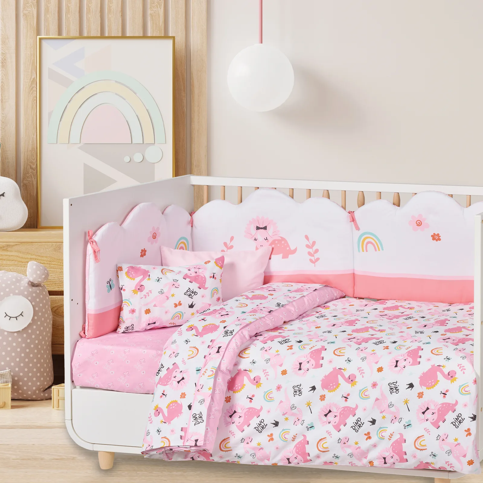 Das Baby Σετ Σεντονια Fun 4936 Pink - White Pink - White - Image 2