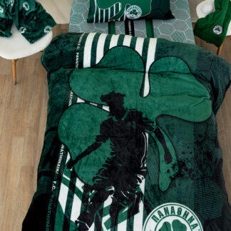 Palamaiki Κουβέρτα Fleece Μονή DG 160x220 PANATHINAIKOS Πράσινο
