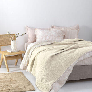 Palamaiki Κουβέρτα muslin 250x240 MOUS NATURAL Ιβουάρ