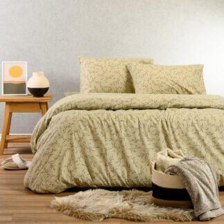 Melinen Home ΣΕΤ ΣΕΝΤΟΝΙΑ ΦΑΝΕΛΕΝΙΑ ΜΟΝΑ (Λ) POPPY PASTEL OLIVE (100Χ200+30)