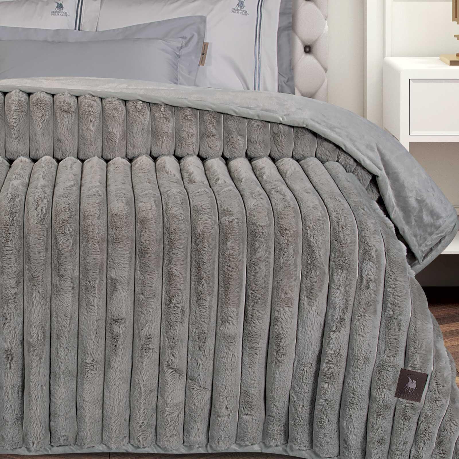 Greenwich Polo Club Κουβερτα Faux Fur Υπερδιπλη Premium 3831 Taupe Taupe - Image 2