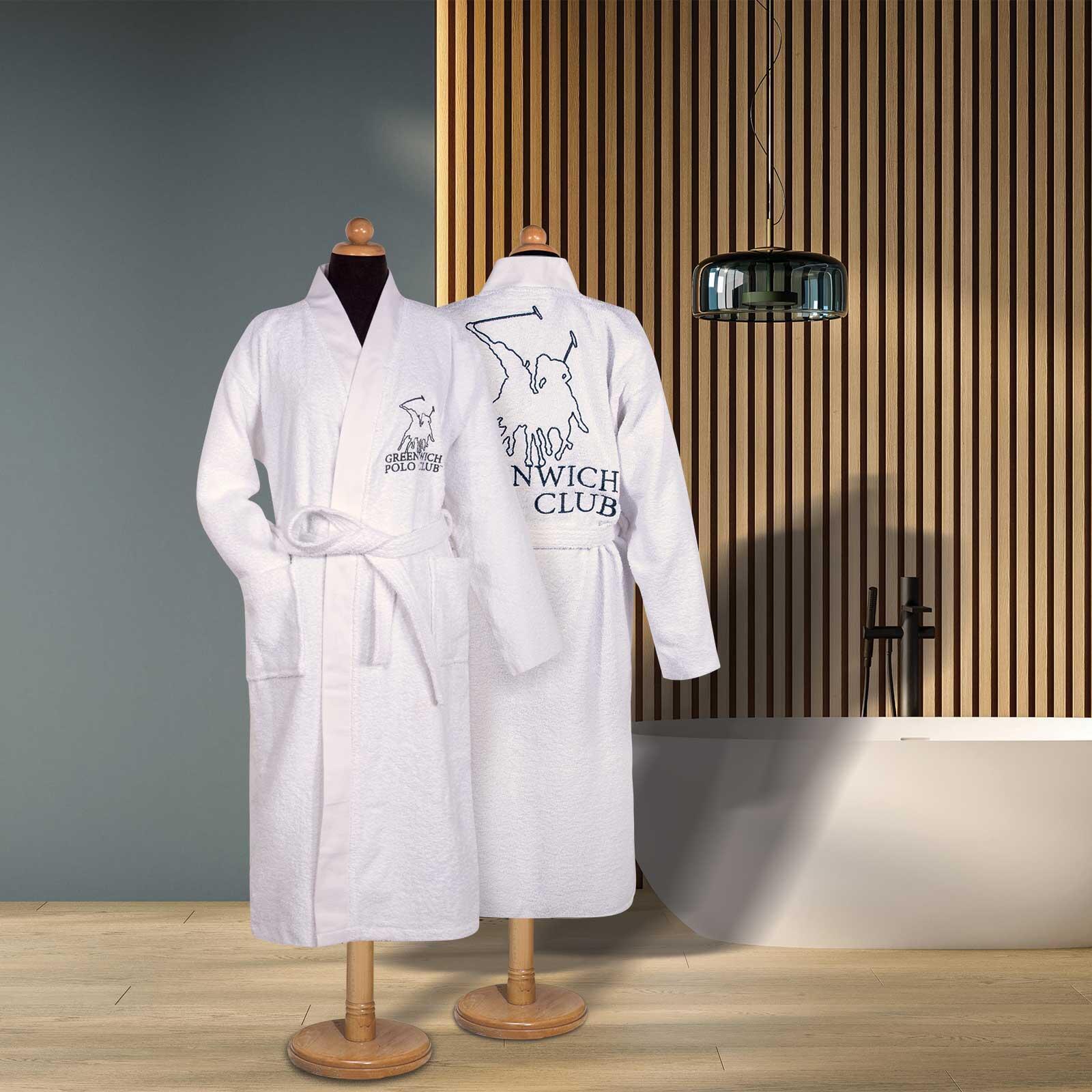 Greenwich Polo Club Μπουρνουζι Large Essential 3211 White White - Image 3