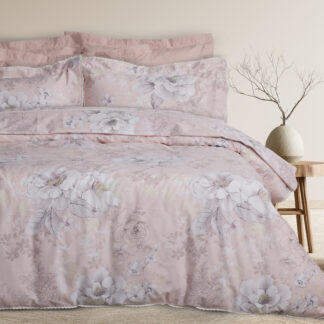 Das Home Παπλωματοθηκη Σετ Υπερδιπλη Prestige 1711 Grey - Pink Grey - Pink