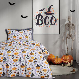 Das Kids Σετ Παπλωματοθηκη Μονη 4967 Grey - Orange Grey - Orange