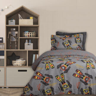 Das Kids Σετ Παπλωματοθηκη Μονη 4974 Grey Grey