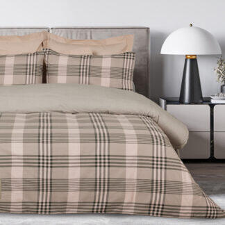 Das Home Σετ Παπλωματοθηκη Μονη Happy Flannel 9679 Beige - Olive Beige - Olive